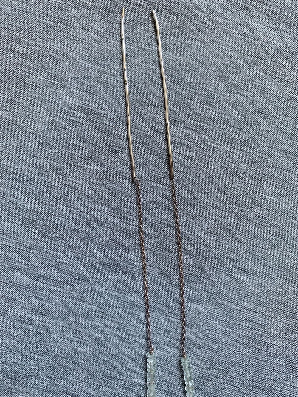 Chan Luu Threader Earrings - Aquamarine - Picture 3 of 8